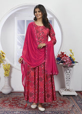 Trendiest looking pink colour gown